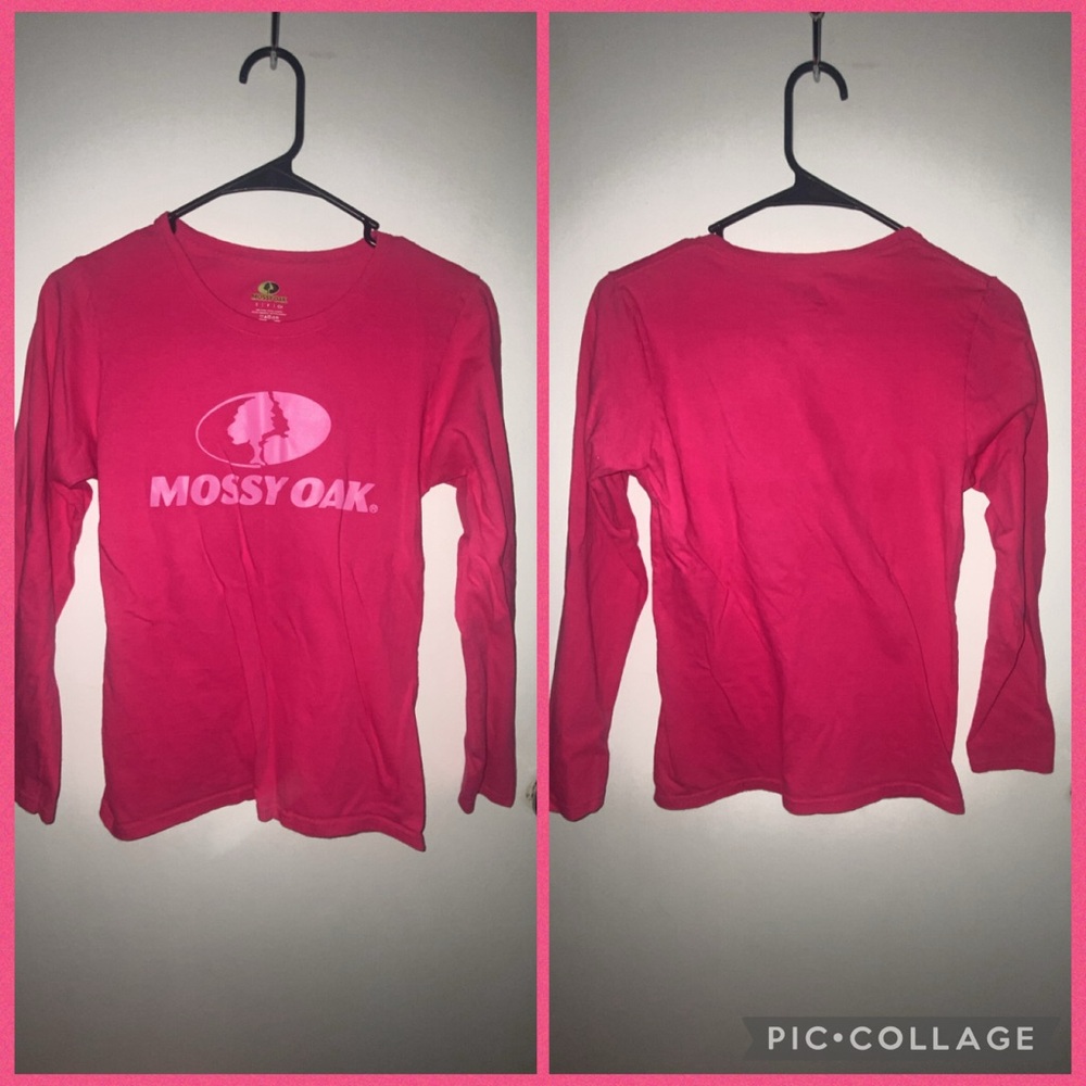 Mossy Oak Bright Pink Long Sleeve Tee
